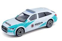 Игрушечная полицейская машина Bburago Audi A6 18-30415, белый цв.