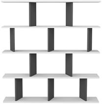Pastatoma lentyna Kalune Design Jorin 935CMN1232, antracito sp./balta sp./tamsiai pilka sp., 137 cm x 25 cm x 130 cm