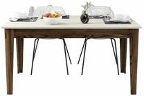 Stalas Kalune Design Milan 898, riešuto sp./travertine sp., 88 cm x 145 cm x 75 cm