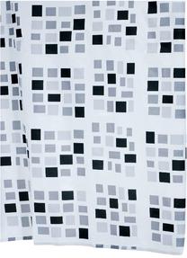 Dušas aizkars Ridder Stones 140320, balta krās./melna krās./pelēka krās., 200 cm x 180 cm