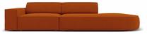 Sofa Micadoni Home Jodie Rounded Open 3 Seats, oranžinė sp., dešininė, 262 x 102 cm x 70 cm