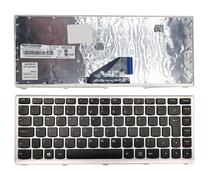 Nešiojamų kompiuterių klaviatūra Lenovo KB314256, Anglų (UK), sidabro sp./juoda sp.