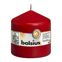 Свеча, цилиндрическая Bolsius, 45 час, красный цв.