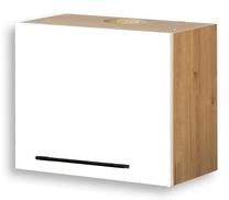 Viršutinė virtuvinė spintelė Bodzio Bellona KBE53GT-BI/DSC, ąžuolo sp./balta sp., 50 cm x 31 cm x 43 cm