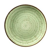 Lėkštė pietų Kütahya Porselen, Ø 25 cm, ruda sp./žalia sp.
