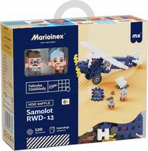 Konstruktorius Marioinex Mini Waffle Plane RWD-13 906385, 120 vnt., įvairių spalvų