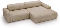 Kampinė sofa Polak Meble Passion, smėlio sp., dešininė, 285 x 178 cm x 70 cm