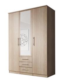 Spinta Idzczak Meble Szantal 3D, ąžuolo sp., 150 cm x 64 cm x 210 cm, su veidrodžiu