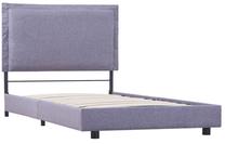 Lova viengulė VLX Bed Frame 280986, 90 x 200 cm, pilka sp., be čiužinio, su grotelėmis