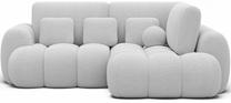 Kampinė sofa - lova Cozion Royal 01, balta sp., dešininė, 165 x 267 cm x 105 cm