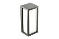 Āra sienas lampa GTV Vasti, 12W, E27, IP54, grafīta krās., 10 cm x 25.2 cm