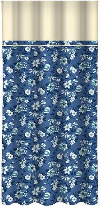 Nakts aizkari ZMP-006, krēmkrāsa/zilimelns krās., 160 cm x 250 cm