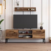 TV galds Kalune Design Riga, valriekstu krās., 30 cm x 140 cm x 48 cm
