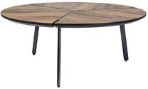 Žurnalinis staliukas, ruda sp./juoda sp., 86 cm x 86 cm x 35 cm