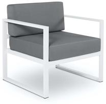Õuetool Calme Jardin Nicea CAL_ARM_83_F1_NICEA3, valge v./grafiit v., 65 cm x 70 cm x 76 cm