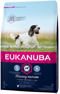 Sausas šunų maistas Eukanuba Thriving Mature, vištiena, 3 kg