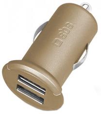 Automobilinis įkroviklis SBS, 2 x USB, aukso sp.