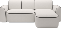 Kampinė sofa Ume, balta sp., 190 x 287 cm x 88 cm