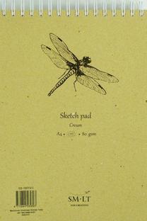 Piešimo popierius Smiltainis Sketch Pad, A4, 80 g/m², kreminė sp., 29.7 cm x 21 cm, 100 lapų vnt.
