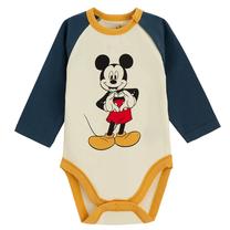 Bērnu rāpulītis ar garām piedurknēm, klasisks, mazuļiem Cool Club Mickey Mouse LCB2800481, dzeltens krās./krēmkrāsa/zilimelns krās., 98 cm