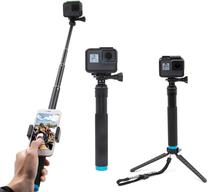 Asmenukių lazda Telesin GP-MNP-090-D selfie stick, juoda sp., 3.5 - 6 "