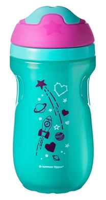 Bērnu pudelīte Tommee Tippee Sippee Cup, 260 ml, 1 g., plastmasa/silikons, zaļa krās./rozā krās.