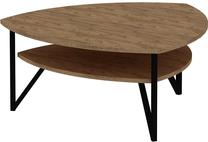 Kavos staliukas Kalune Design Lonnes, ruda sp., 93 cm x 93 cm x 42 cm