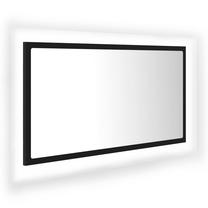 Зеркало VLX LED, с освещением, подвесной, 80 см x 37 см, черный цв.