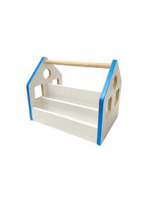Vaikiška knygų lentyna Kalune Design Caddy, mėlyna sp./balta sp., 50 cm x 32 cm x 40 cm