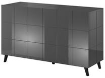 Komoda Cama Meble Reja 2D, tamsiai pilka, 138 cm x 45 cm x 80 cm