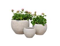 Gėlių vazonas LT14124-3S, keramika, Ø 30 cm, smėlio sp.