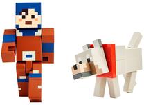 Фигурка-игрушка Mattel Minecraft GVV14, 14 шт., синий цв./коричневый цв./белый цв.