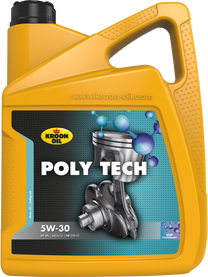 Motoreļļa Kroon Oil Poly Tech 5W - 30, sintētiskais, 5 l