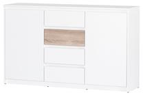 Komoda Szynaka Meble, balta sp., 90 cm x 38 cm x 145 cm