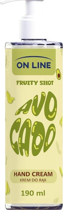 Rankų kremas On Line Fruity Shot Avocado, 190 ml