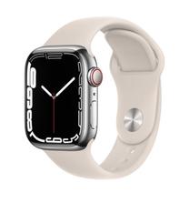 Viedais pulkstenis Apple Watch 7 GPS + Cellular 45mm, sudraba krās.