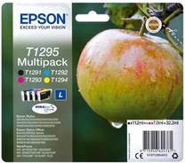 Rašalinio spausdintuvo kasetė Epson T1295, mėlyna sp./juoda sp./raudona sp.