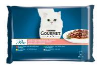 Mitrā kaķu barība Gourmet Perle, liellopa gaļa, 0.085 kg x 4 gab.
