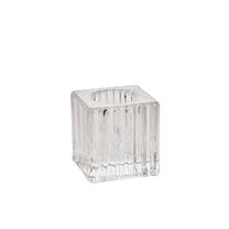 Žvakidė Home4you Gelsa, stiklas, 4 cm, skaidri sp.