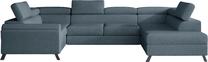 Kampinė sofa Escada Grande 75, mėlyna sp., dešininė, 200 x 330 cm x 98 cm