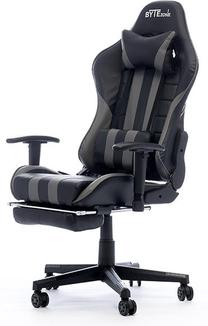 Игровой стул Bytezone Python, 37 x 50.5 x 47 - 56 см, черный цв./серый цв.