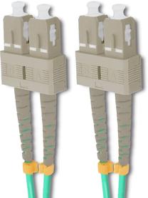 Сетевой кабель Qoltec SC/UPC - SC/UPC 54353 SC/UPC, SC/UPC, 1 м, коричневый цв./зеленый цв.