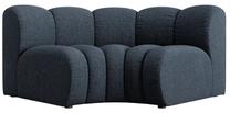 Kampinis modulinės sofos elementas Micadoni Lupine Haga86, royal blue sp., 185 x 95 cm x 70 cm