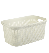 Veļas grozs M-075, 27 l, balta krās., 50.5 cm x 23.5 cm x 33.5 cm