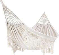Šūpuļtīkls Boho XL, balta krās., 200 cm