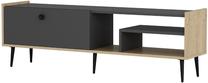ТВ стол Kalune Design Rio, антрацитовый цв./дубовый цв., 35 см x 150 см x 46 см