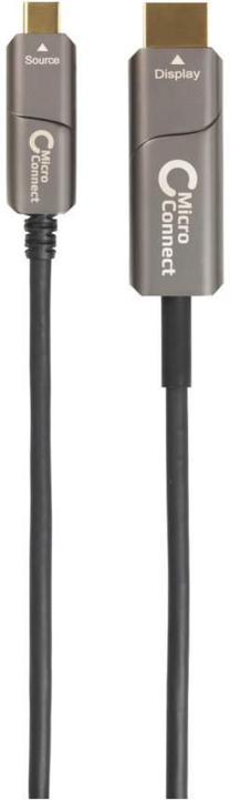 Kabelis MicroConnect USB3.1CHDMI20OP USB Type-C, HDMI, 20 m, brūna krās./melna krās.