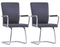 Kėdžių rinkinys VLX Cantilever Dining Chairs 281721, pilka sp., 54 cm x 52 cm x 92 cm, 2 vnt.