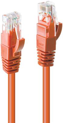 Сетевой кабель Lindy Cat.6 U/UTP PVC RJ-45, RJ-45, 10 м, oранжевый цв.