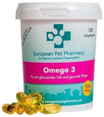 Maisto papildas šunims European Pet Pharmacy Omega 3, 180 vnt.